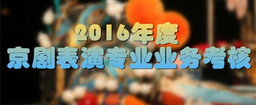 男人插女人逼逼视频国家京剧院2016年度京剧表演专业业务考...